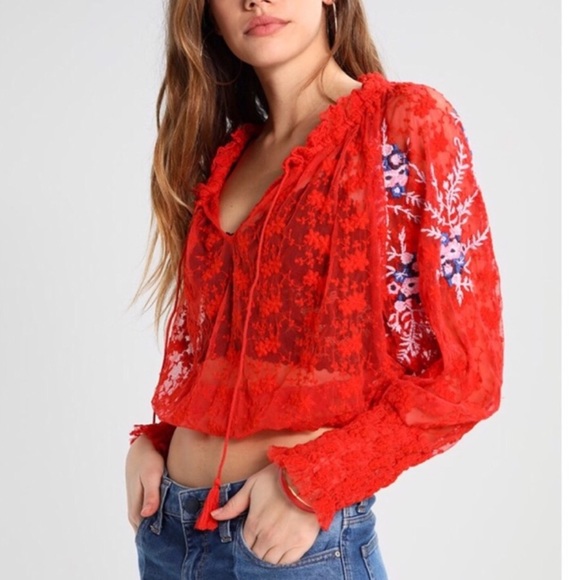 NWT Free People Jubilee Embroidered Top. Size S - Picture 2 of 8